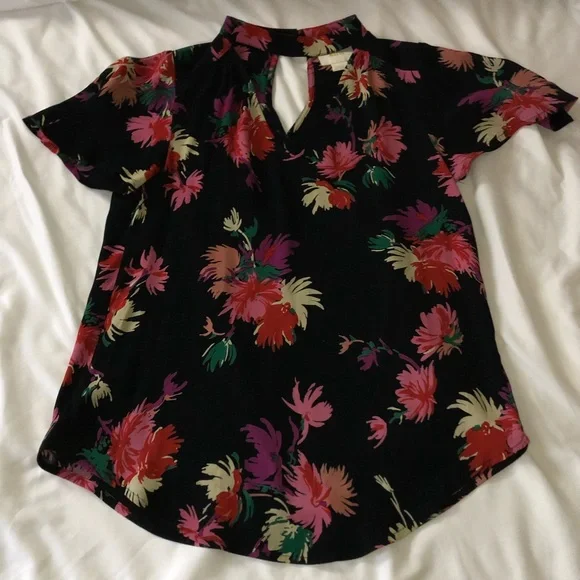 Anthropologie Maeve Bella Choker Floral Blouse Size XS - Picture 5 of 12